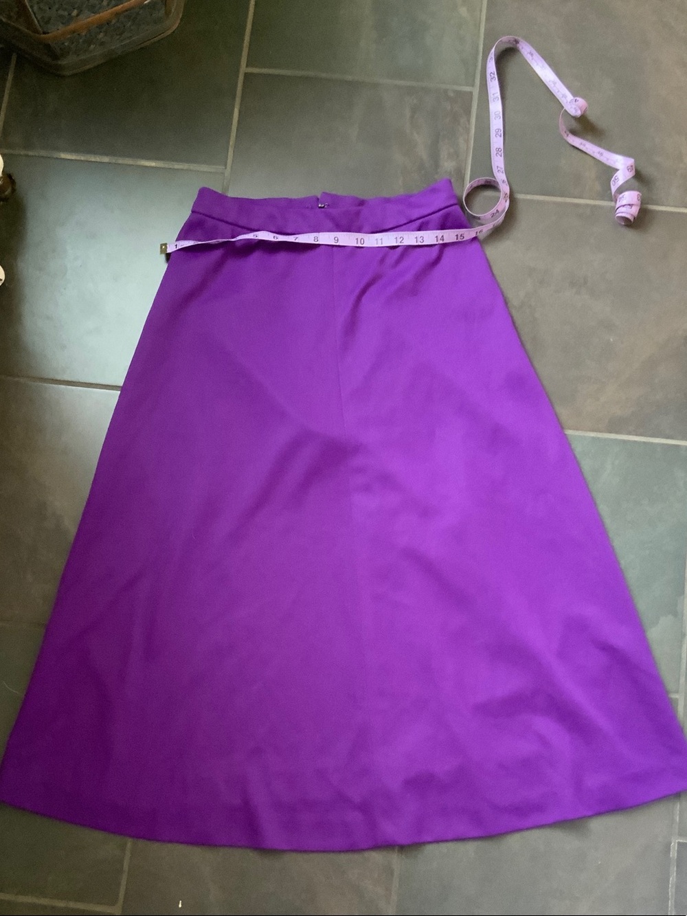 Vintage Purple A-Line Skirt 70s